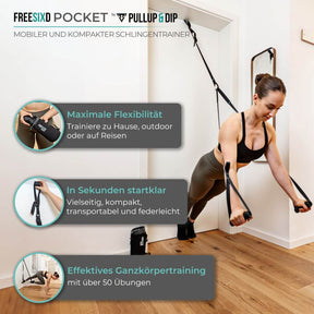 FREESIXD Pocket - Mini trainer mobile con imbragatura per uso interno ed esterno